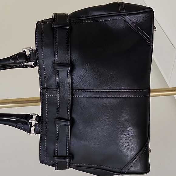 COACH Y2K HAMPTON Smooth LEATHER SHOULDER BAG HANDBAG Style N. F11199 - Picture 8 of 16